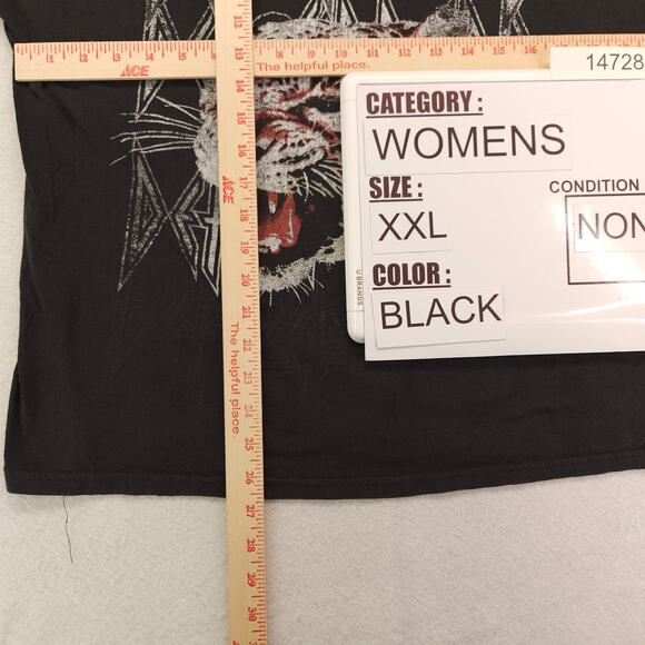 Def Leppard Band Graphic Short Sleeve Crew Neck Shirt Womens Size 2XL Black - Picture 8 of 9